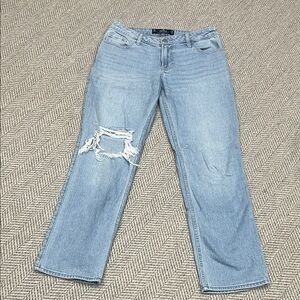 Hollister Light Blue Distressed Straight Leg Jeans